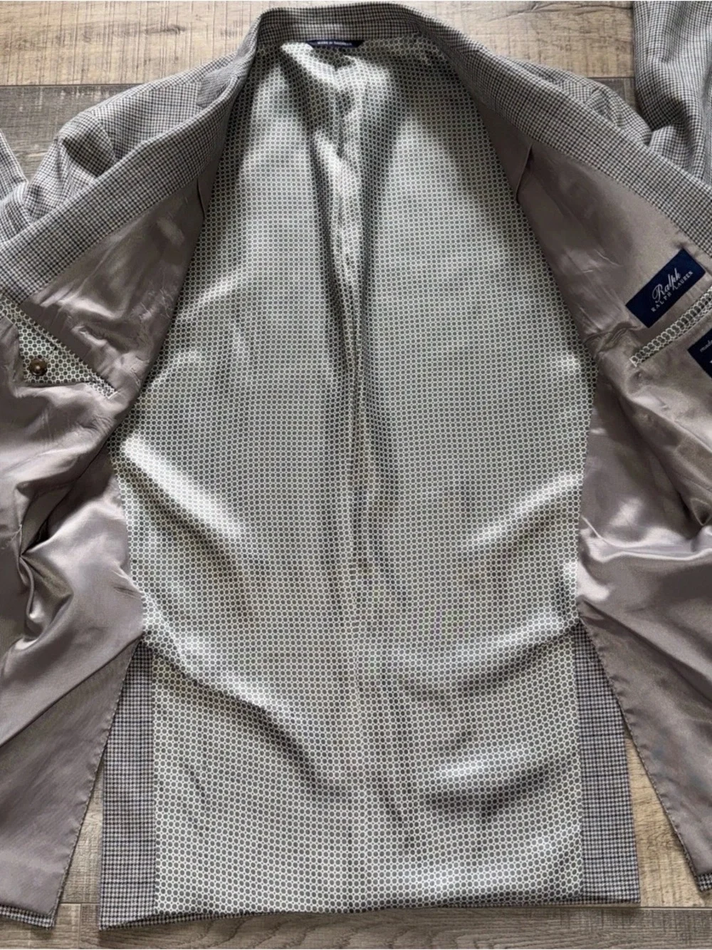 Ralph lauren 46L Classic Men's Gray Check Blazer - Tailored Casual Jacket